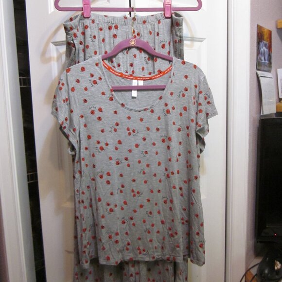 NWOT 2 pc JoySpun Lady Bug Pajama Set Sz L - Picture 1 of 8